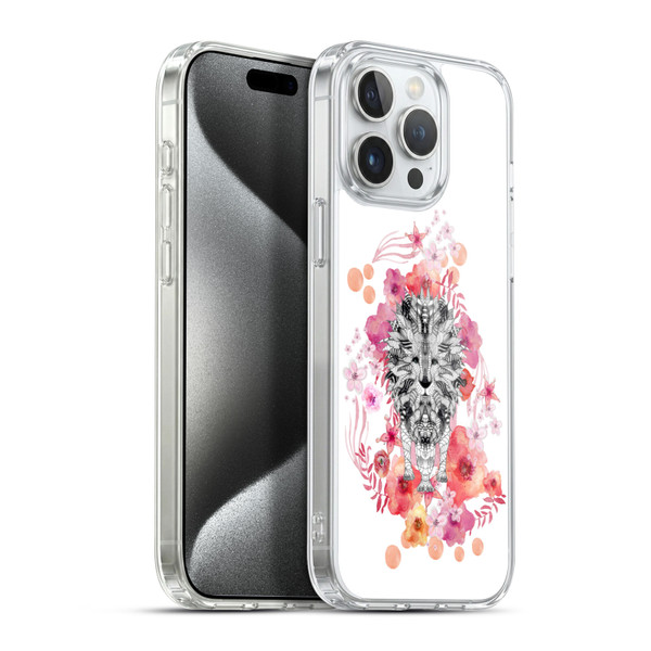Monika Strigel Animals And Flowers Lion Soft Gel Case for Apple iPhone 15 Pro Max & MagSafe