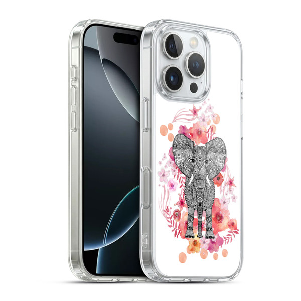 Monika Strigel Animals And Flowers Elephant Aztec Soft Gel Case for Apple iPhone 16 Pro & MagSafe