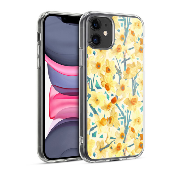 Micklyn Le Feuvre Florals 2 Yellow Jonquils Soft Gel Case for Apple iPhone 11