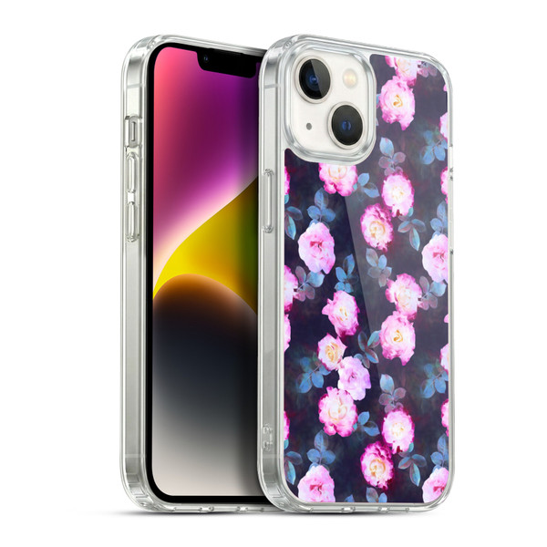 Micklyn Le Feuvre Florals 2 Twilight Roses Soft Gel Case for Apple iPhone 14