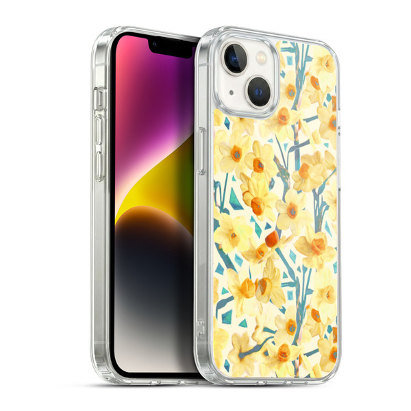 Micklyn Le Feuvre Florals 2 Yellow Jonquils Soft Gel Case for Apple iPhone 14 Plus & MagSafe
