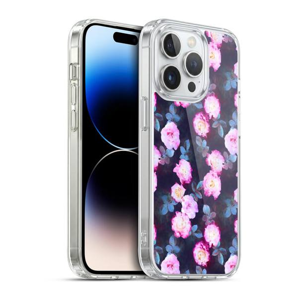 Micklyn Le Feuvre Florals 2 Twilight Roses Soft Gel Case for Apple iPhone 14 Pro & MagSafe