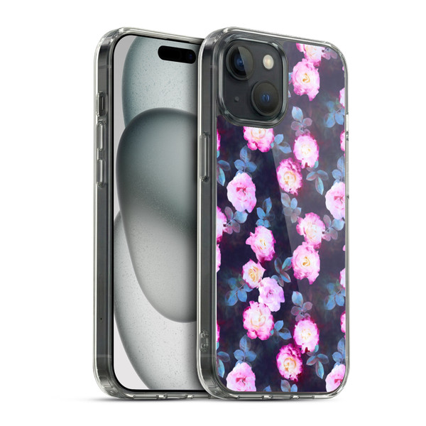 Micklyn Le Feuvre Florals 2 Twilight Roses Soft Gel Case for Apple iPhone 15 & MagSafe