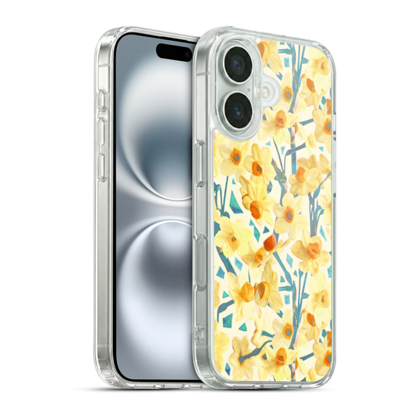 Micklyn Le Feuvre Florals 2 Yellow Jonquils Soft Gel Case for Apple iPhone 16 & MagSafe