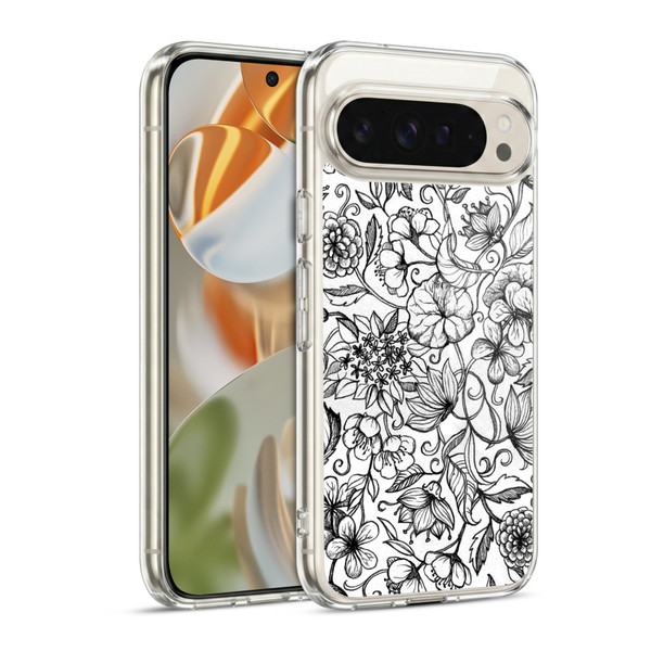 Micklyn Le Feuvre Florals 2 Hand Drawn Floral Soft Gel Case for Google Pixel 9 / Pixel 9 Pro