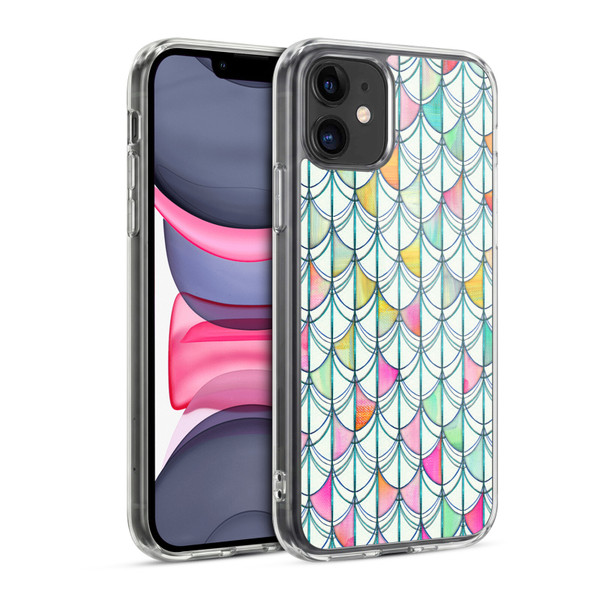 Micklyn Le Feuvre Patterns Fish Scale Cutout Soft Gel Case for Apple iPhone 11