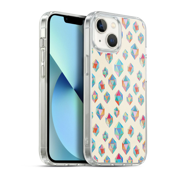 Micklyn Le Feuvre Patterns Floating Gems Soft Gel Case for Apple iPhone 13