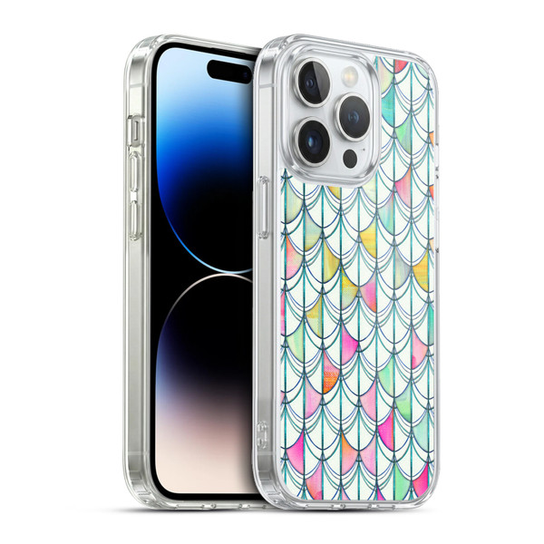 Micklyn Le Feuvre Patterns Fish Scale Cutout Soft Gel Case for Apple iPhone 13 Pro & MagSafe