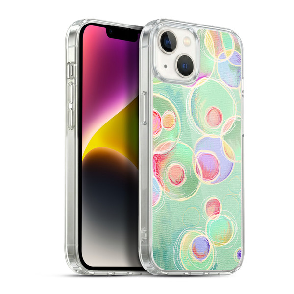 Micklyn Le Feuvre Patterns Iridescent Bubbles Soft Gel Case for Apple iPhone 14 Plus & MagSafe