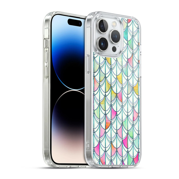 Micklyn Le Feuvre Patterns Fish Scale Cutout Soft Gel Case for Apple iPhone 14 Pro Max & MagSafe