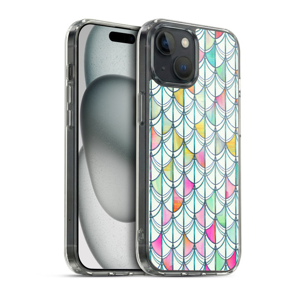 Micklyn Le Feuvre Patterns Fish Scale Cutout Soft Gel Case for Apple iPhone 15 & MagSafe