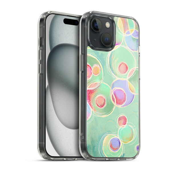Micklyn Le Feuvre Patterns Iridescent Bubbles Soft Gel Case for Apple iPhone 15 & MagSafe