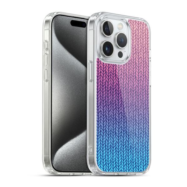 Micklyn Le Feuvre Patterns Chunky Knit Soft Gel Case for Apple iPhone 15 Pro & MagSafe