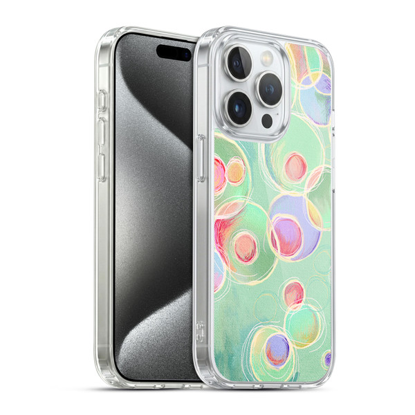Micklyn Le Feuvre Patterns Iridescent Bubbles Soft Gel Case for Apple iPhone 15 Pro & MagSafe
