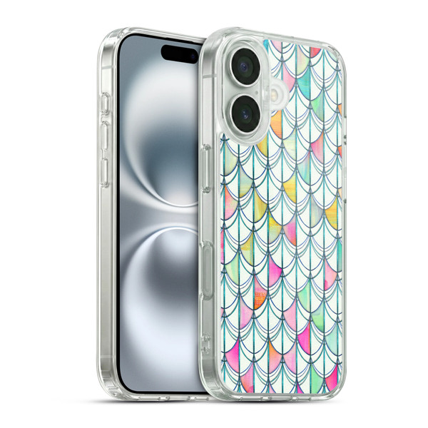 Micklyn Le Feuvre Patterns Fish Scale Cutout Soft Gel Case for Apple iPhone 16 & MagSafe