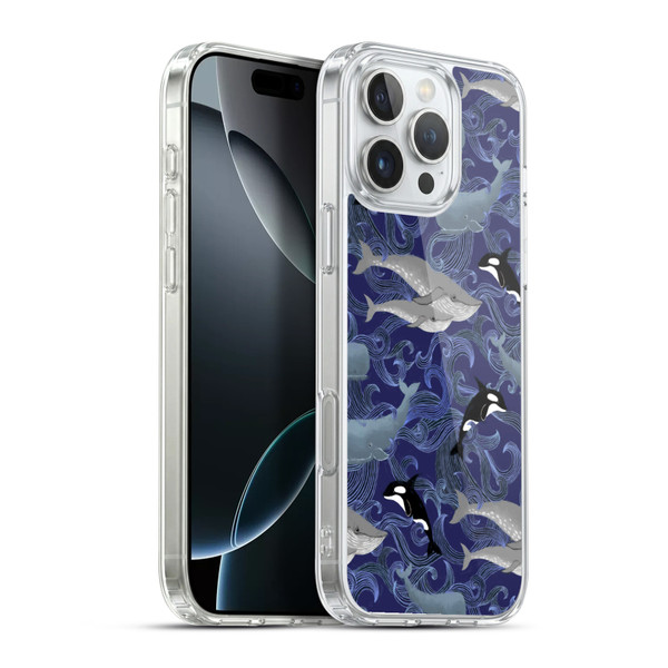 Micklyn Le Feuvre Patterns Giants in Purple Soft Gel Case for Apple iPhone 16 Pro Max & MagSafe
