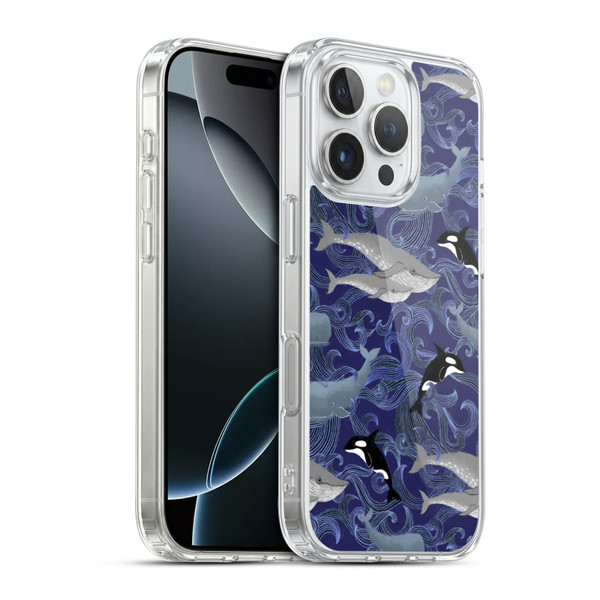 Micklyn Le Feuvre Patterns Giants in Purple Soft Gel Case for Apple iPhone 16 Pro & MagSafe