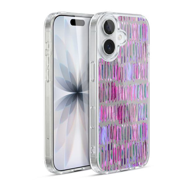 Micklyn Le Feuvre Patterns Messy Watercolour Stripes Soft Gel Case for Apple iPhone 17