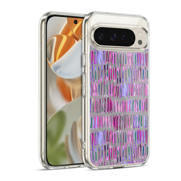 Micklyn Le Feuvre Patterns Messy Watercolour Stripes Soft Gel Case for Google Pixel 9 / Pixel 9 Pro