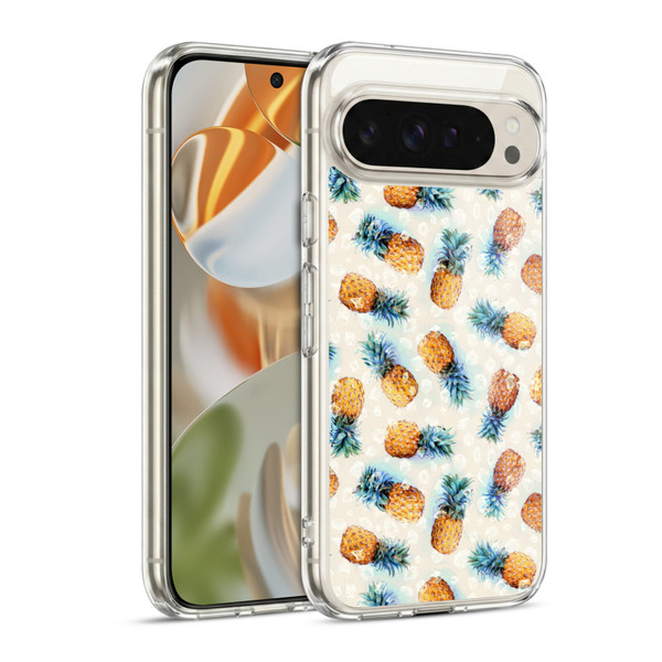 Micklyn Le Feuvre Patterns Pineapples and Crystals Soft Gel Case for Google Pixel 9 / Pixel 9 Pro