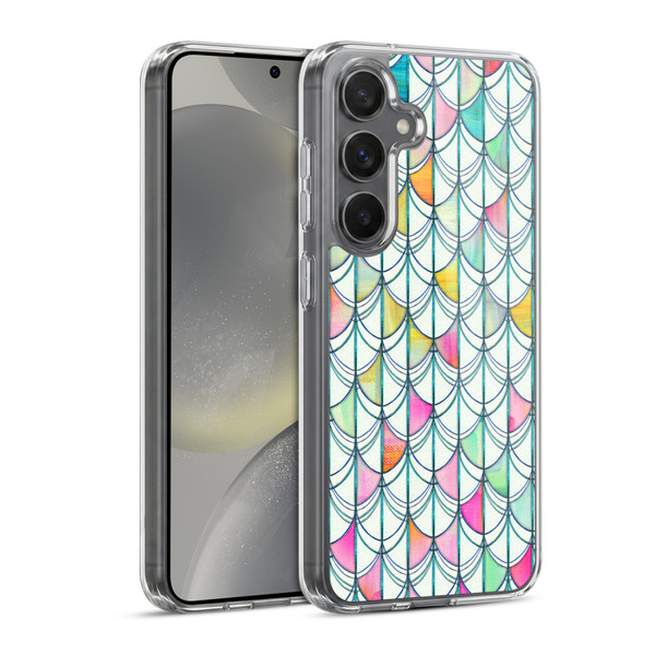 Micklyn Le Feuvre Patterns Fish Scale Cutout Soft Gel Case for Samsung Galaxy S24 5G & MagSafe