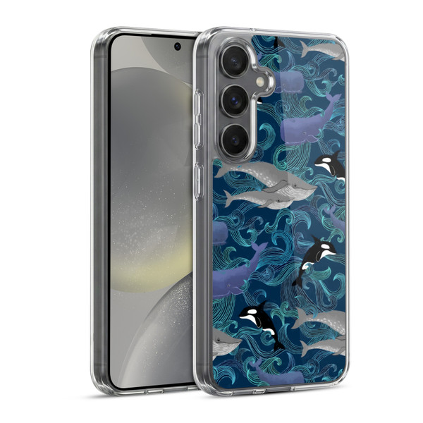 Micklyn Le Feuvre Patterns Giants in Teal Soft Gel Case for Samsung Galaxy S24 5G & MagSafe