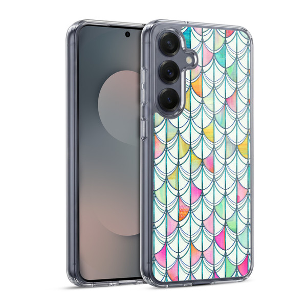 Micklyn Le Feuvre Patterns Fish Scale Cutout Soft Gel Case for Samsung Galaxy S25 & MagSafe