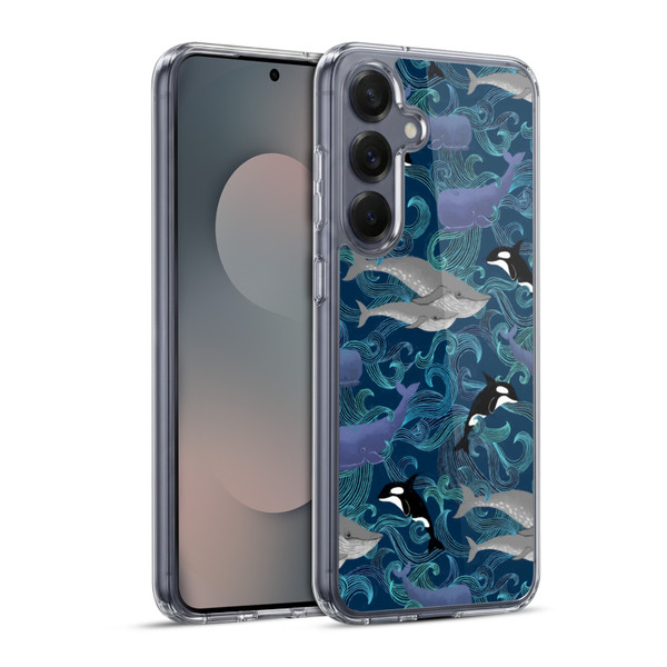 Micklyn Le Feuvre Patterns Giants in Teal Soft Gel Case for Samsung Galaxy S25+ & MagSafe