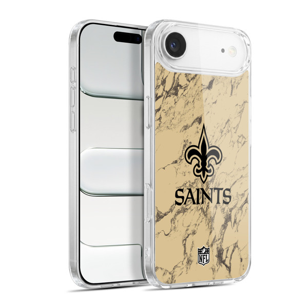 NFL New Orleans Saints Graphics Coloured Marble Soft Gel Case for Apple iPhone 17 Air