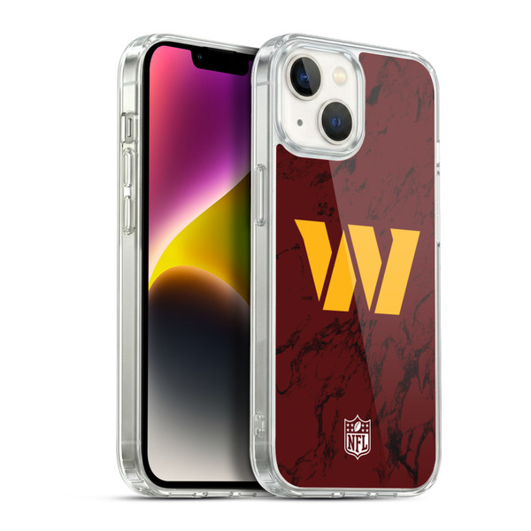 NFL Washington Football Team Graphics Coloured Marble Soft Gel Case for Apple iPhone 14