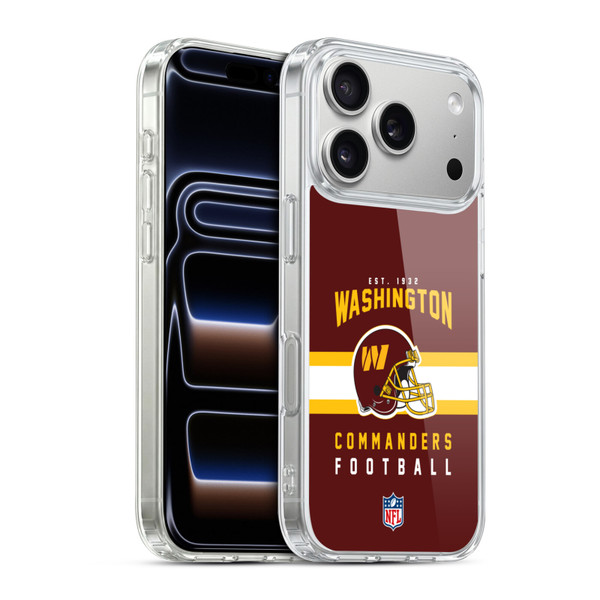 NFL Washington Football Team Graphics Helmet Typography Soft Gel Case for Apple iPhone 17 Pro