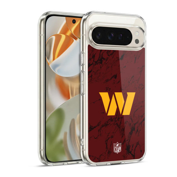NFL Washington Football Team Graphics Coloured Marble Soft Gel Case for Google Pixel 9 / Pixel 9 Pro