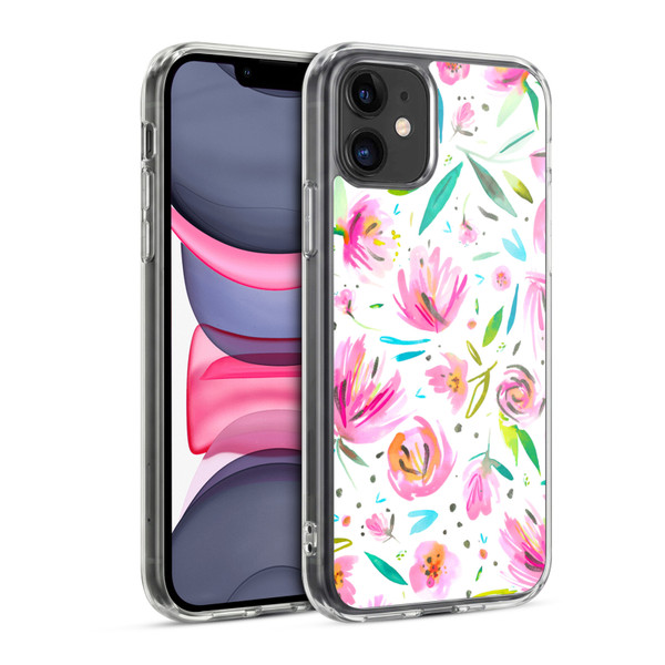 Ninola Floral Peonies Pink Soft Gel Case for Apple iPhone 11