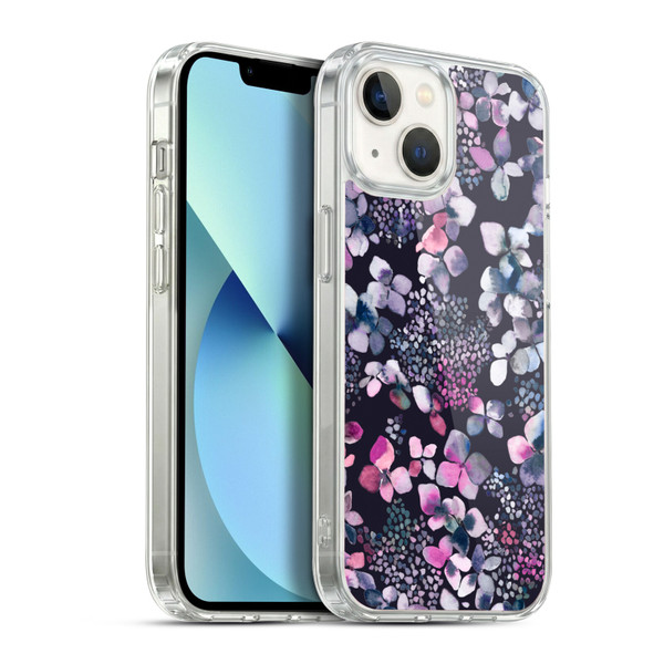Ninola Floral Hydrangea Astronomical Soft Gel Case for Apple iPhone 13