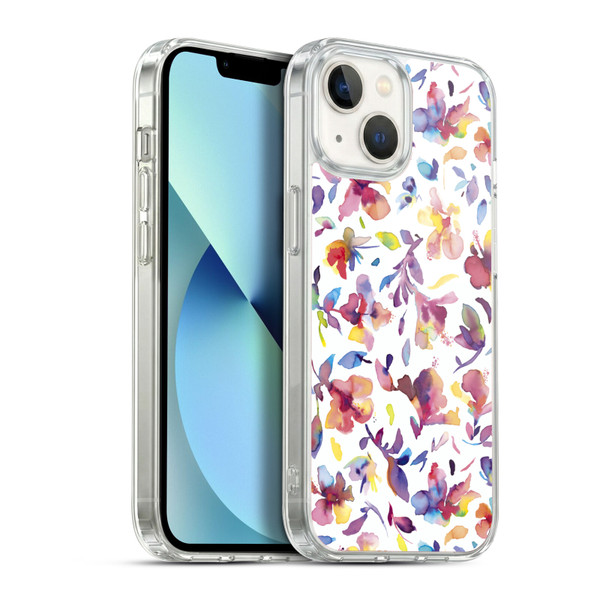 Ninola Floral Watery Hibiscus Soft Gel Case for Apple iPhone 13