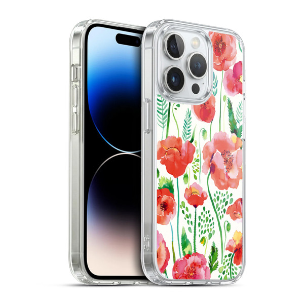 Ninola Floral Red Soft Gel Case for Apple iPhone 13 Pro & MagSafe