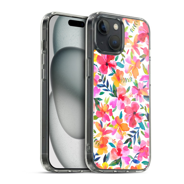 Ninola Floral Hibiscus Soft Gel Case for Apple iPhone 15 & MagSafe