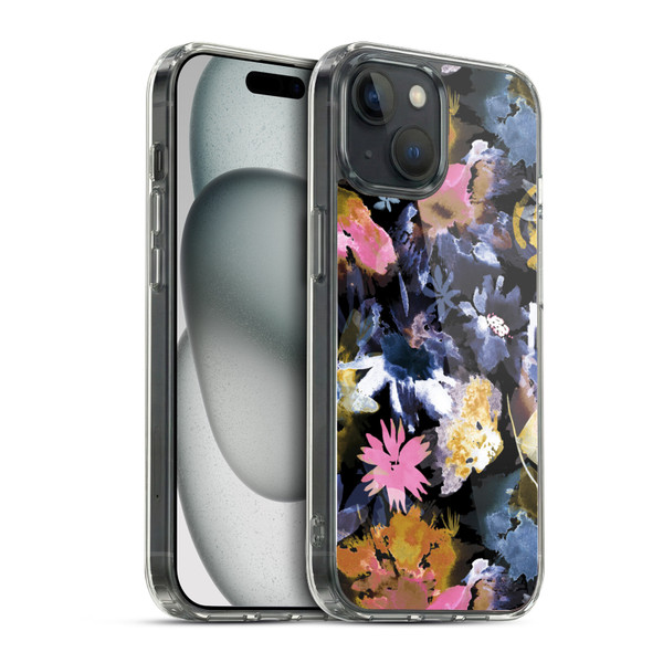 Ninola Floral Spring Memories Dark Soft Gel Case for Apple iPhone 15 & MagSafe
