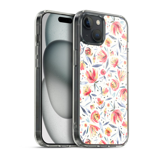 Ninola Floral Peonies Soft Gel Case for Apple iPhone 15 Plus & MagSafe