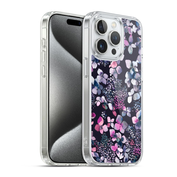 Ninola Floral Hydrangea Astronomical Soft Gel Case for Apple iPhone 15 Pro & MagSafe