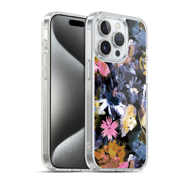 Ninola Floral Spring Memories Dark Soft Gel Case for Apple iPhone 15 Pro & MagSafe