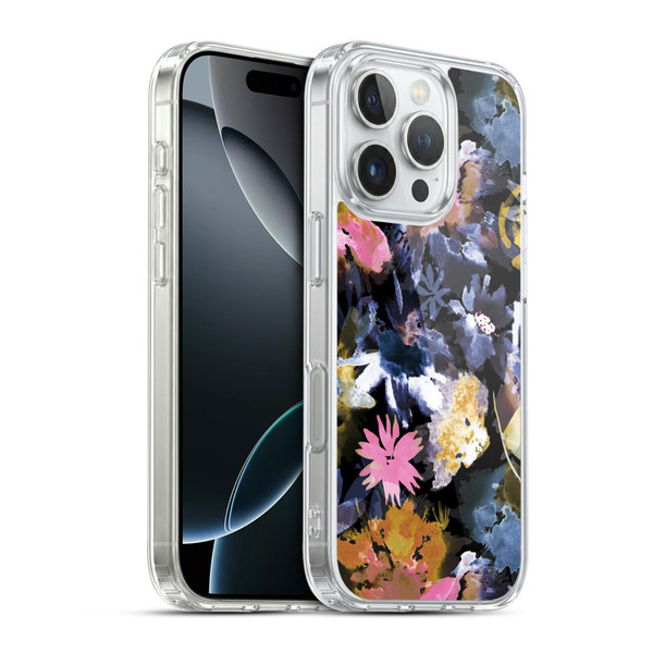 Ninola Floral Spring Memories Dark Soft Gel Case for Apple iPhone 16 Pro & MagSafe