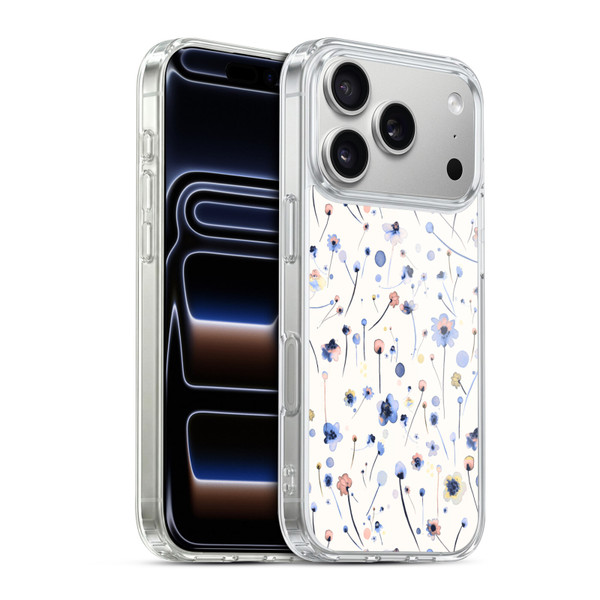 Ninola Floral Blue Soft Soft Gel Case for Apple iPhone 17 Pro