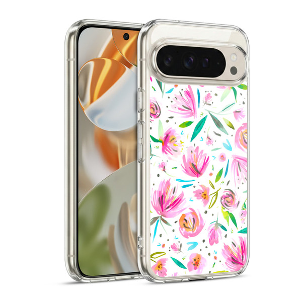Ninola Floral Peonies Pink Soft Gel Case for Google Pixel 9 / Pixel 9 Pro