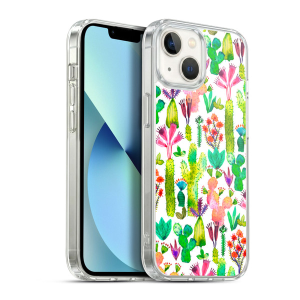 Ninola Summer Patterns Cacti Garden Soft Gel Case for Apple iPhone 13