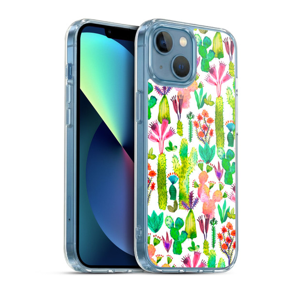 Ninola Summer Patterns Cacti Garden Soft Gel Case for Apple iPhone 13 Mini & MagSafe