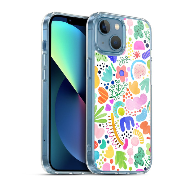 Ninola Summer Patterns Modern Bold Shapes Soft Gel Case for Apple iPhone 13 Mini & MagSafe