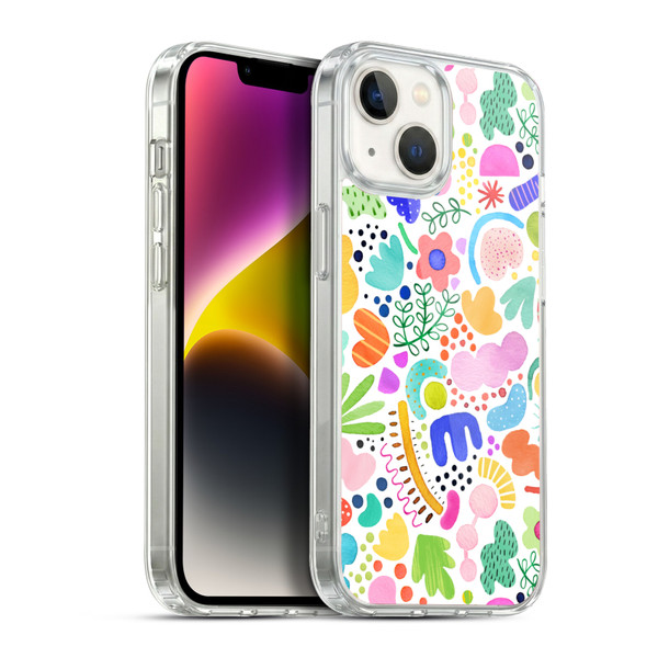 Ninola Summer Patterns Modern Bold Shapes Soft Gel Case for Apple iPhone 14