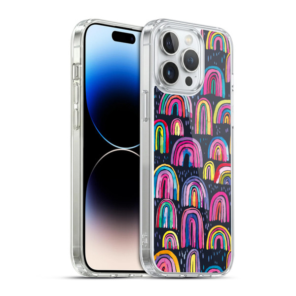 Ninola Summer Patterns Rainbows Navy Soft Gel Case for Apple iPhone 14 Pro Max & MagSafe