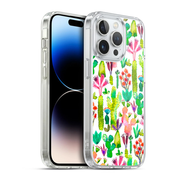 Ninola Summer Patterns Cacti Garden Soft Gel Case for Apple iPhone 14 Pro & MagSafe